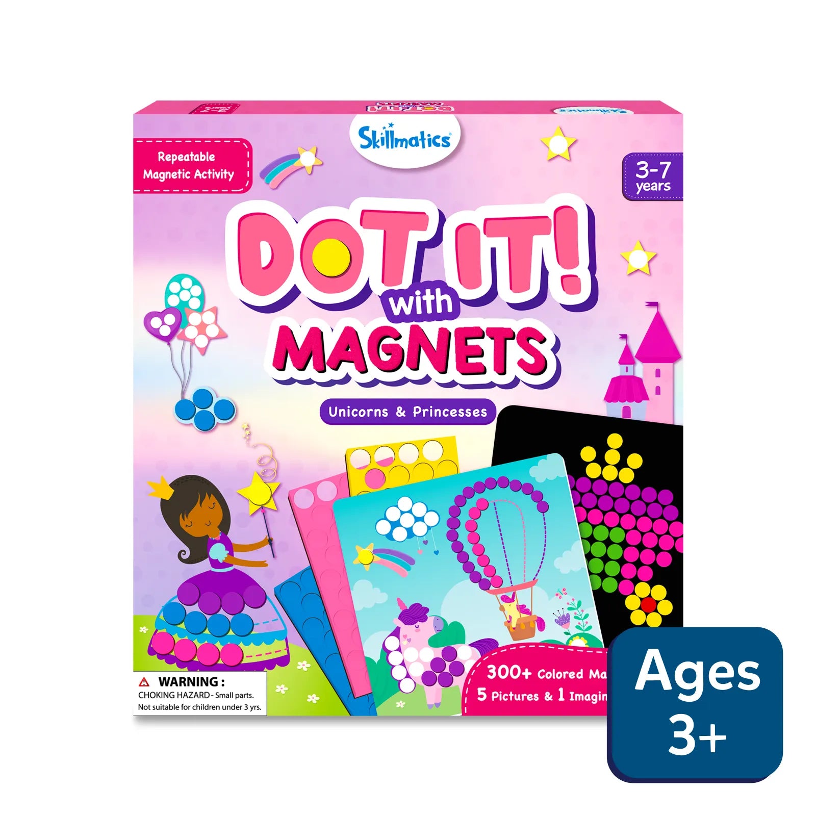 Dot It with Magnets activity set for children featuring Unicorns and Princesses design