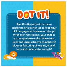Promotional image of Dot it Combo Animal and Dinosaur Themed Sticker Art Set for Kids