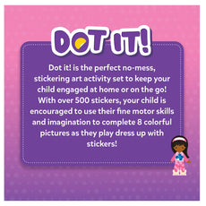 Dot it! sticker activity set from Dot it! Dress Up for ages 3-7 featuring colorful stickers