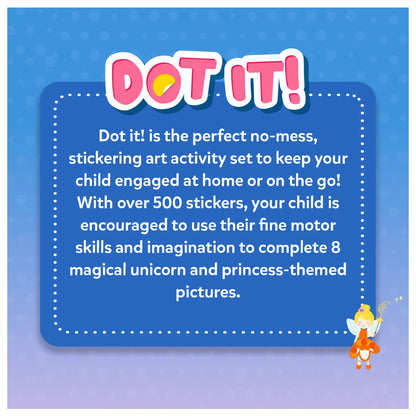 Dot It! sticker activity set featuring unicorns and princesses for creative kids ages 3-7