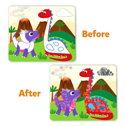 Dinosaur coloring activity from Dot it! World of Dinosaurs educational game