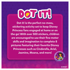 Disney Princess sticker activity set for kids ages 3 to 7 in Dot it! sticker art kit