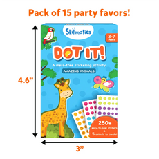 Dot It Amazing Animals sticker activity pack for wild, farm, and underwater animal fun