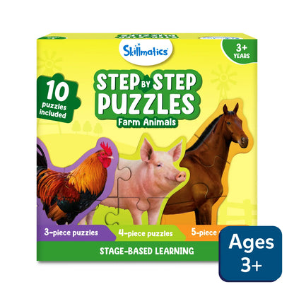 Step by Step Puzzle: Farm Animals (ages 3+)