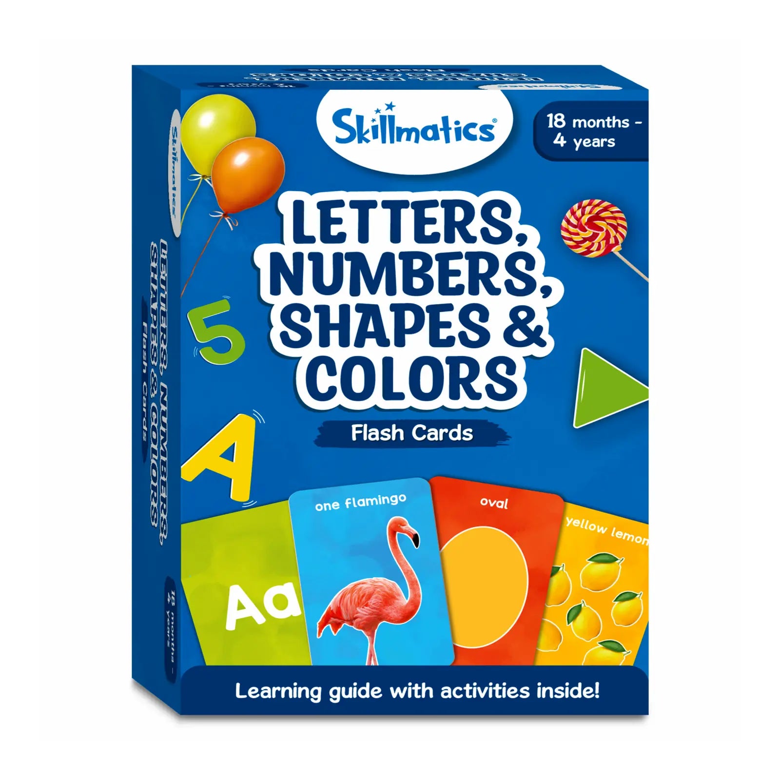 Skillmatics flashcards box for toddlers with letters numbers shapes and colors