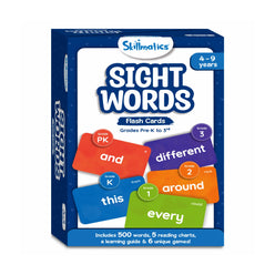 Sight words flashcards for early learners ages 4 to 9 in the Sight Words Flash Cards product