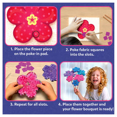 Flower craft instructions for Poke-in Art Flower Bouquet Kids Mess-Free Art