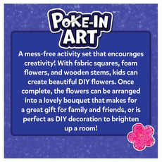 Poke-in Art activity set for creating flower bouquets mess-free for kids ages 4-9