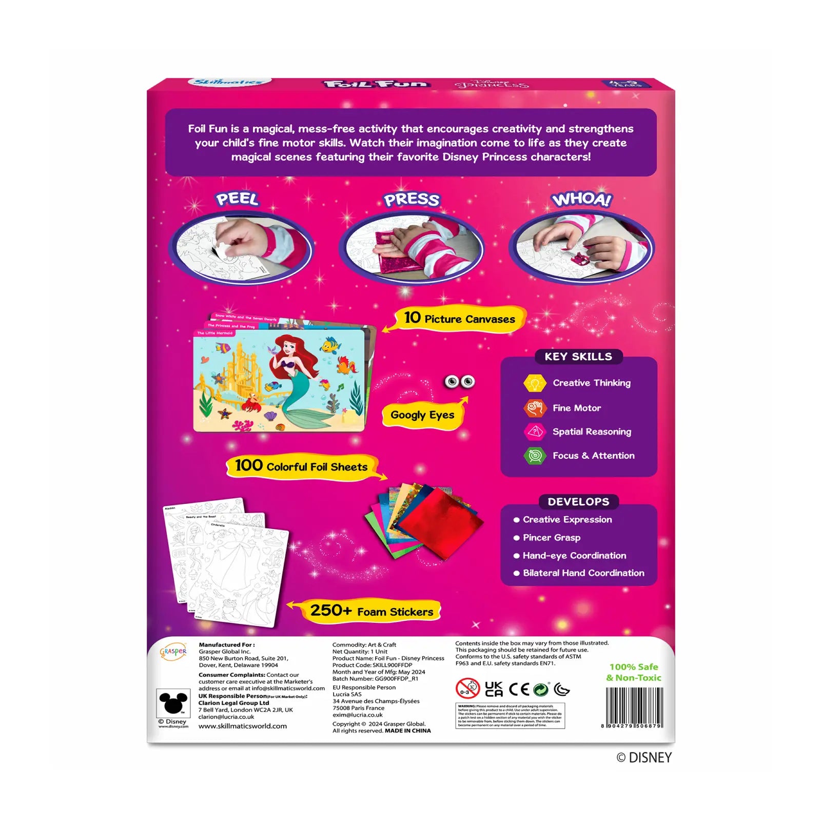 Foil Fun: Disney Princess |  No Mess Art Kit (ages 4-9)