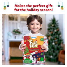 Foil Fun Holiday Magic No Mess Art Kit for kids ages 4-9 with colorful craft supplies