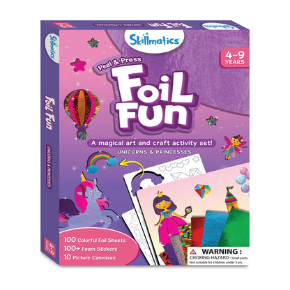 Foil Fun: Unicorn & Princess |  No Mess Art Kit (ages 4-9)