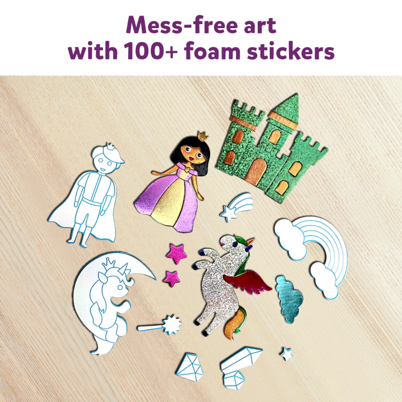 Foil Fun: Unicorn & Princess |  No Mess Art Kit (ages 4-9)