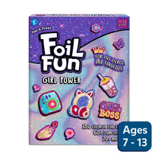 Foil Fun Girl Power magnetic art craft kit for ages 7-13 with no mess activity overview