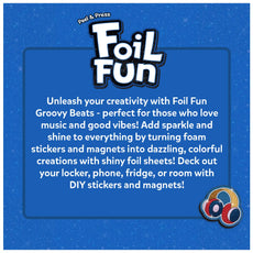 Foil Fun Groovy Beats magnetic art kit for kids ages 7-13 with colorful craft supplies