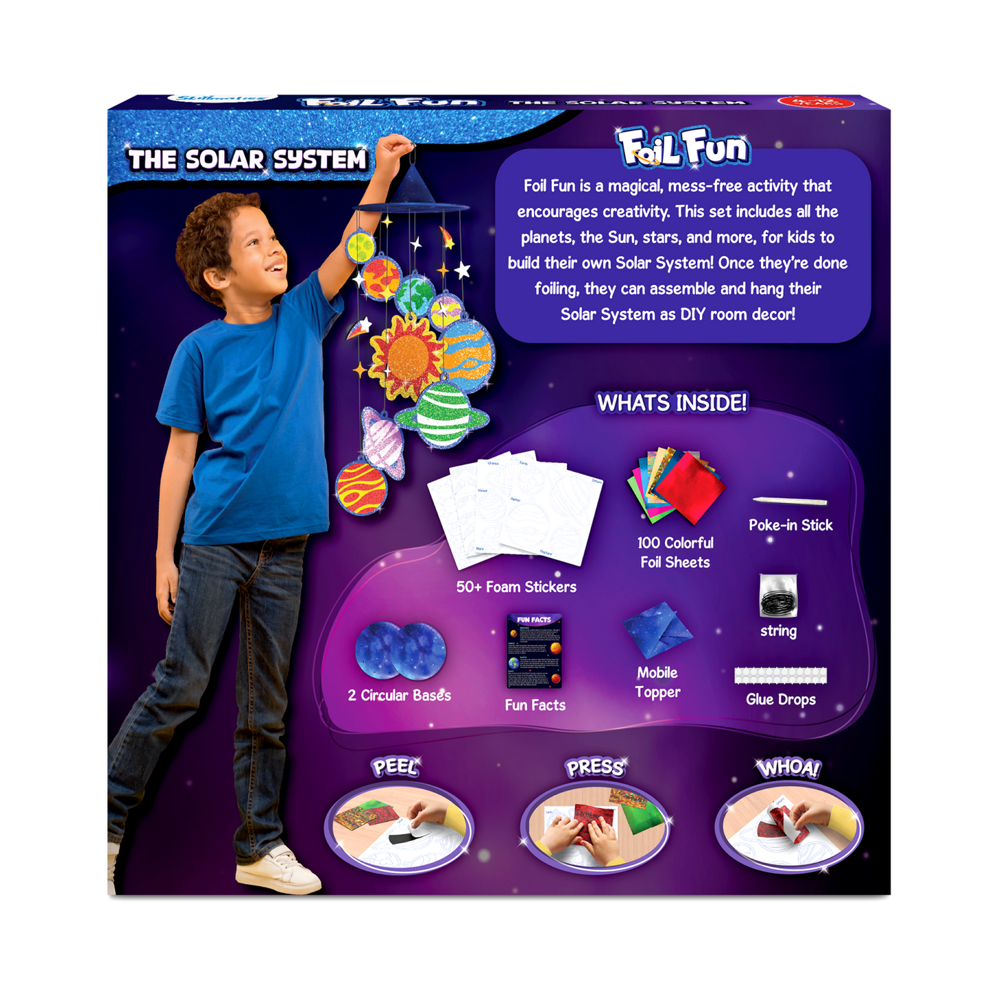 Foil Fun Solar System Craft Kit for kids ages 4-12 no mess art activity