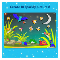 Sparkly insect-themed sticker scene from Foil Fun Bugs & Butterflies Art Kit for Kids