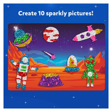 Sparkly space-themed craft set for kids in Foil Fun Up in Space No Mess Art Kit