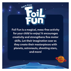 Foil art activity from Foil Fun Up in Space No Mess Art Kit for ages 4 to 9