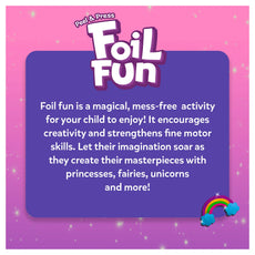 Foil Fun activity with unicorn and princess designs from No Mess Art Kit for ages 4-9