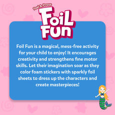 Foil Fun Dress Up No Mess Art Kit for Kids ages 4 to 9 featuring colorful foil accessories