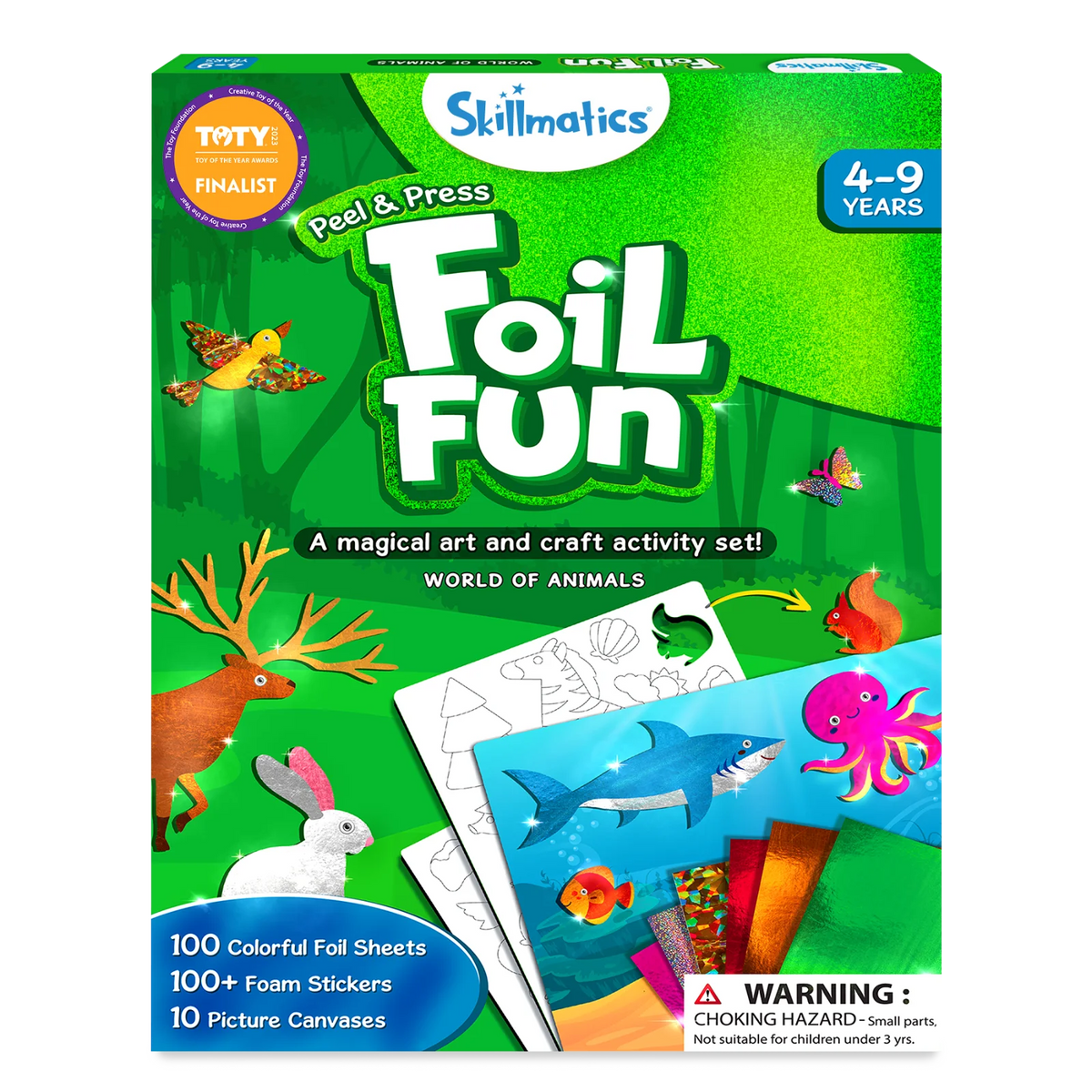 Foil Fun Art and Craft Activity Set from World of Animals No Mess Art Kit for Kids