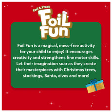 Children engaging in foil art activity with Foil Fun Holiday Magic No Mess Art Kit