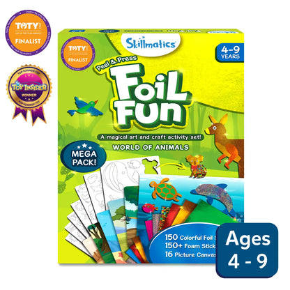 Foil Fun: World of Animals Megapack | No Mess Art Kit (ages 4-9)