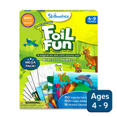 Skillmatics Foil Fun art and craft activity set for kids ages 4-9 with animal themes