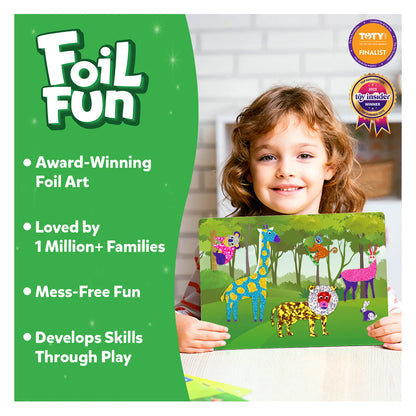 Foil Art Activity Set with Animal Designs from Foil Fun World Of Animals No Mess Art Kit