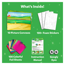 Foil Art Kit from Foil Fun World Of Animals No Mess Art Kit for Kids Ages 4-9