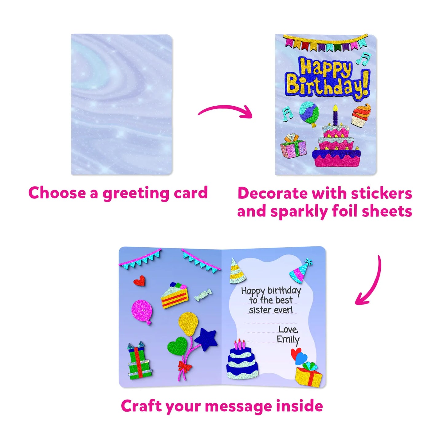 Foil Fun: Card Making Set |  No Mess Art Kit (ages 4-9)