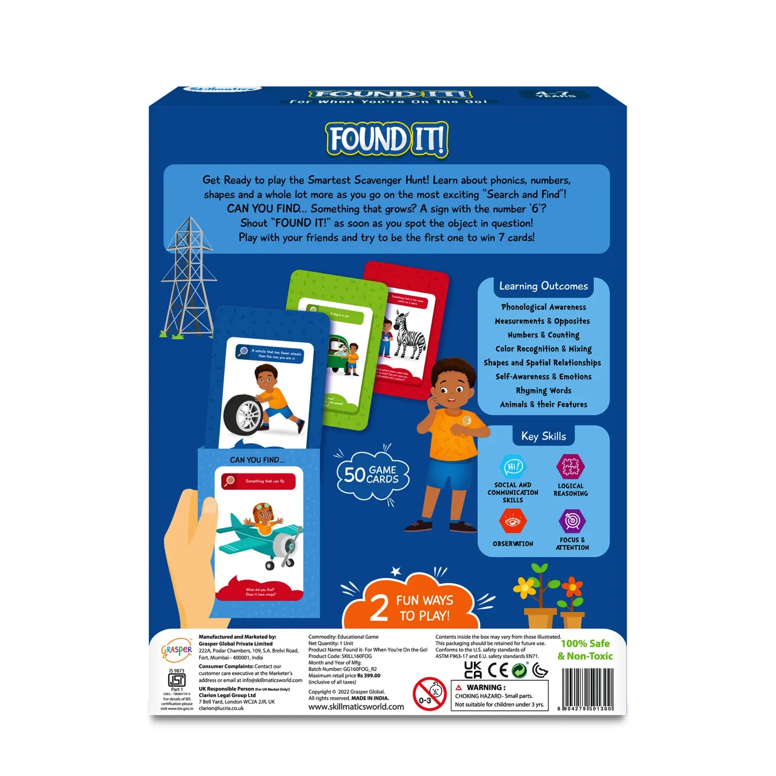 Found It Travel Edition game box for smart scavenger hunts for ages 4-7