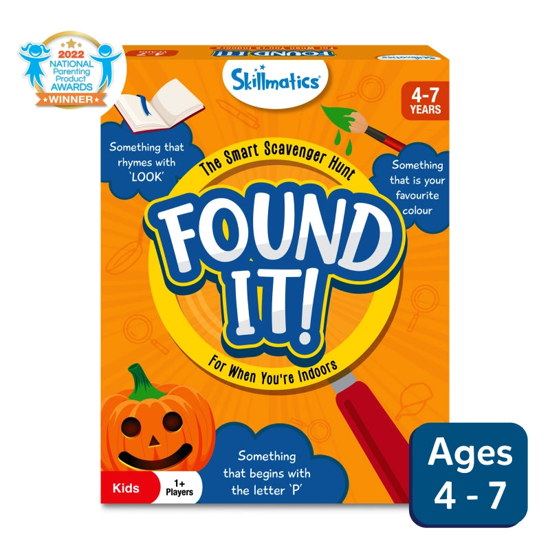 Found It Indoor Edition Smart Scavenger Hunt game box for kids ages 4-7
