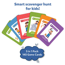 Colorful scavenger hunt game cards from Found it Megapack 5 in 1 for ages 4-7