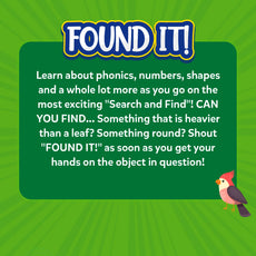 Educational search and find game for kids in Found It Outdoor Edition Smart Scavenger Hunt