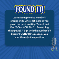 Educational search game for kids ages 4-7 in the Found It! Travel Edition Smart Scavenger Hunt