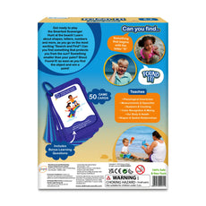 Educational scavenger hunt game called Found It At the Beach for kids ages 4-7