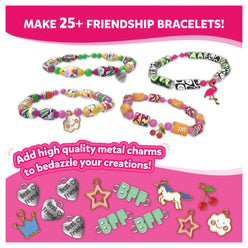 Friendship bracelet making kit with beads and string for DIY jewelry crafting for kids