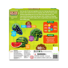 Step-by-step fruit and vegetable puzzles for kids ages 3+ from Step by Step Puzzle series
