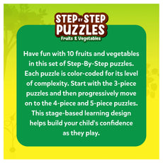 Educational fruit and vegetable puzzles for kids ages 3+ from Step by Step Puzzle series