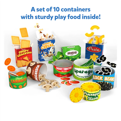 Colorful play food set from Grocery Set Pretend Play Food Set for ages 3 to 7