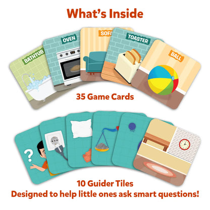 Educational game cards from Guess in 10 Junior Inside My House trivia card game