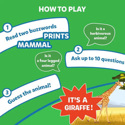 Animal guessing game instructions for Guess in 10 Animal Planet trivia card game