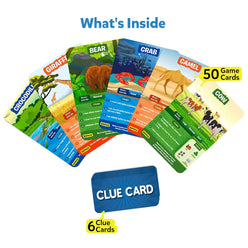 Animal clue card game from Guess in 10 Animal Planet trivia set for ages 6+