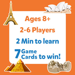 Educational game advertisement for Guess in 10 Countries Of The World Trivia Card Game