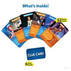 Disney character game cards for Guess in 10 Disney trivia card game ages 6+