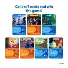 Disney character cards from Guess in 10 Disney Trivia card game for ages 6+