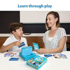 Guess in 10 Inspiring Professions Trivia Card Game box with accessories for ages 6+