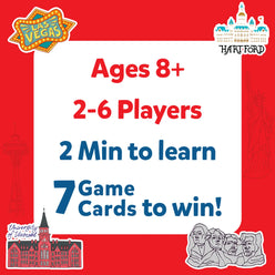 Game box cover for Guess in 10 States of America trivia card game for ages 8 and up