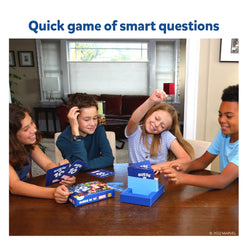 Marvel-themed guessing game shown on Guess in 10 Marvel Trivia Card Game for ages 8+